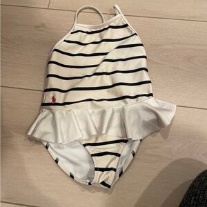 Polo Ralph Lauren Navy Striped Kids One Piece